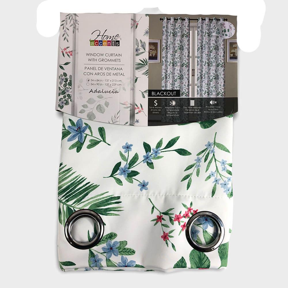 Cortina Adalucia Home Accents Con Aros de 54" x 84" - Verde Oliva