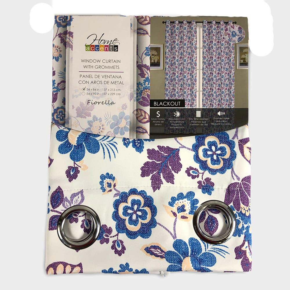 Cortina Home Accents Fiorella Con Aros de 54" x 84" - Lila