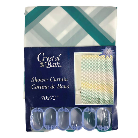Cortina Para Baño Crystal Bath Con Gancho 70" x 72" - Surtido