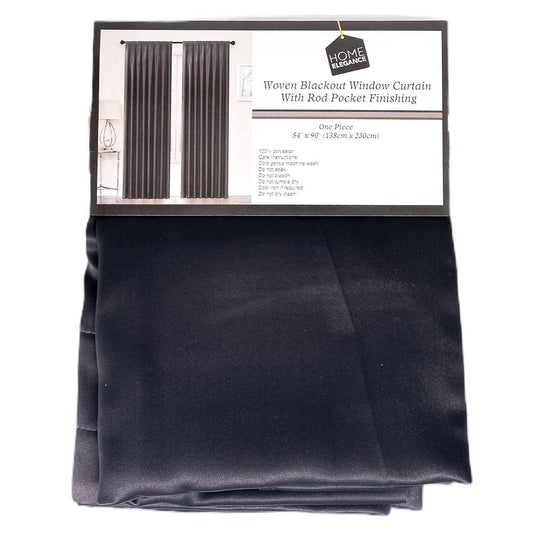 Cortina Rodpocked Con Aros Home Elegance 54'' x 90'' - Gris Oscuro