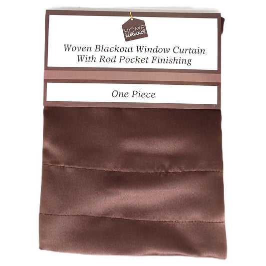 Cortina Rodpocked Con Aros Home Elegance 54'' x 90'' - Chocolate