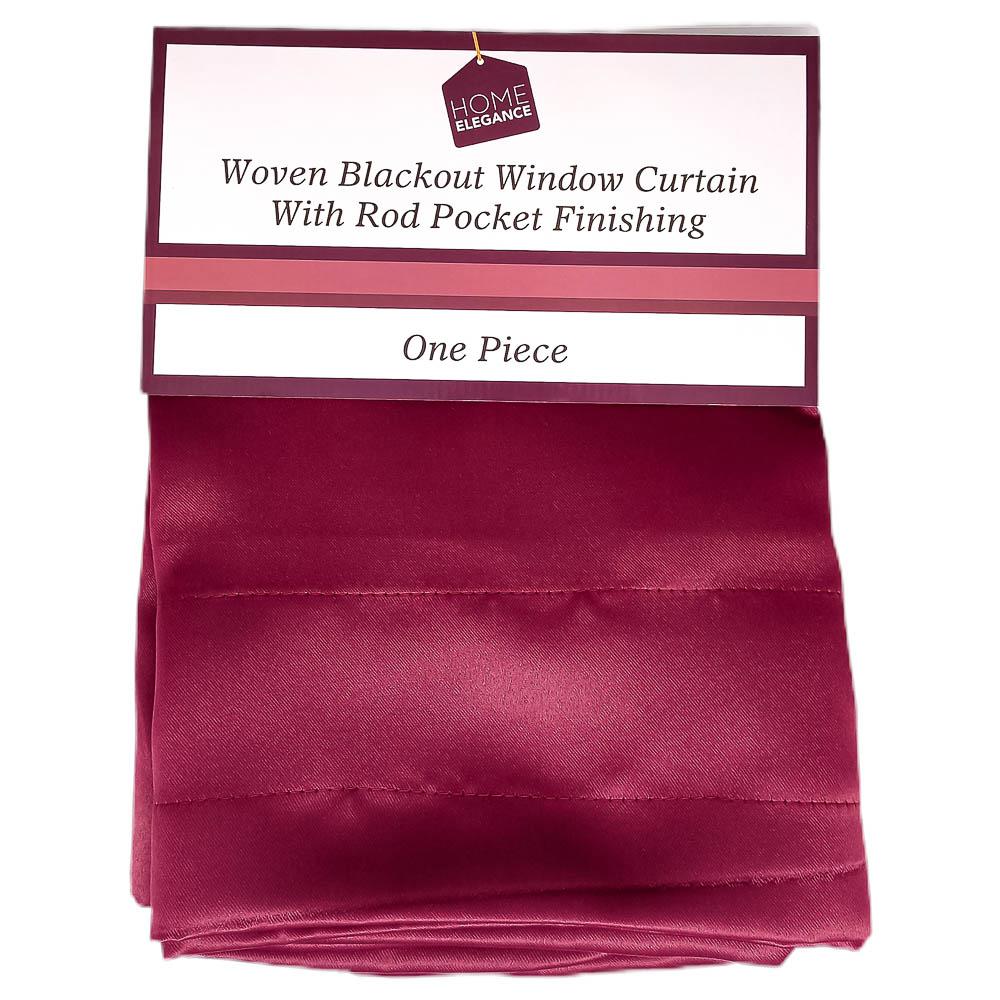 Cortina Rodpocked Con Aros Home Elegance 54'' x 90'' - Rojo Oscuro