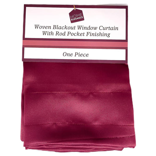 Cortina Rodpocked Con Aros Home Elegance 54'' x 90'' - Rojo Oscuro