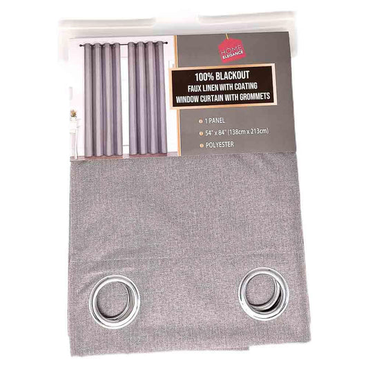 Cortina Blackout Con Aros Home Elegance 54'' x 84'' - Gris Claro