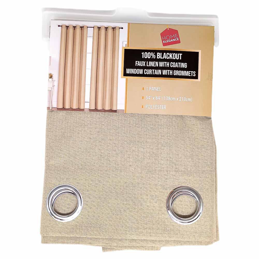 Cortina Blackout Con Aros Home Elegance 54'' x 84'' - Trigo