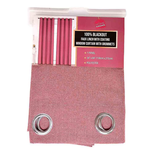 Cortina Blackout Con Aros Home Elegance 54'' x 84'' - Coral Oscuro