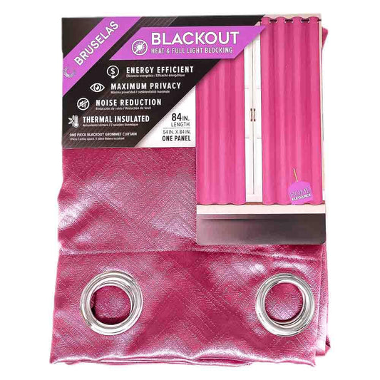 Cortina Ivory Home Elegance Blackout Con Aros 54'' x 84'' - Sandía