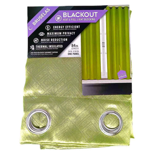 Cortina Ivory Home Elegance Blackout Con Aros 54'' x 84'' - Lima Claro