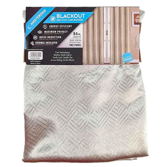 Cortina Amsterdam Home Elegance Con Aros 54'' x 84'' - Marfil