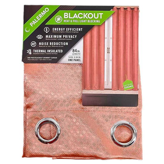 Cortina Palermo Home Elegance Con Aros 54'' x 84'' - Coral