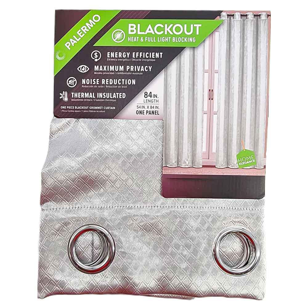 Cortina Palermo Home Elegance Con Aros 54'' x 84'' - Gris Claro