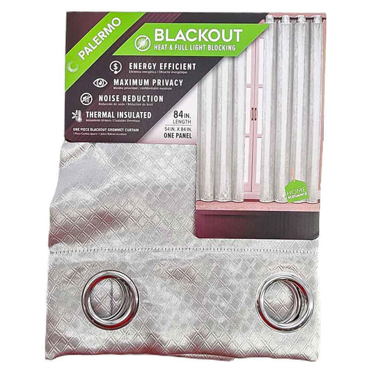 Cortina Palermo Home Elegance Con Aros 54'' x 84'' - Gris Claro