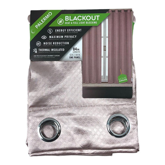 Cortina Palermo Home Elegance Con Aros 54'' x 84'' - Rose Gold