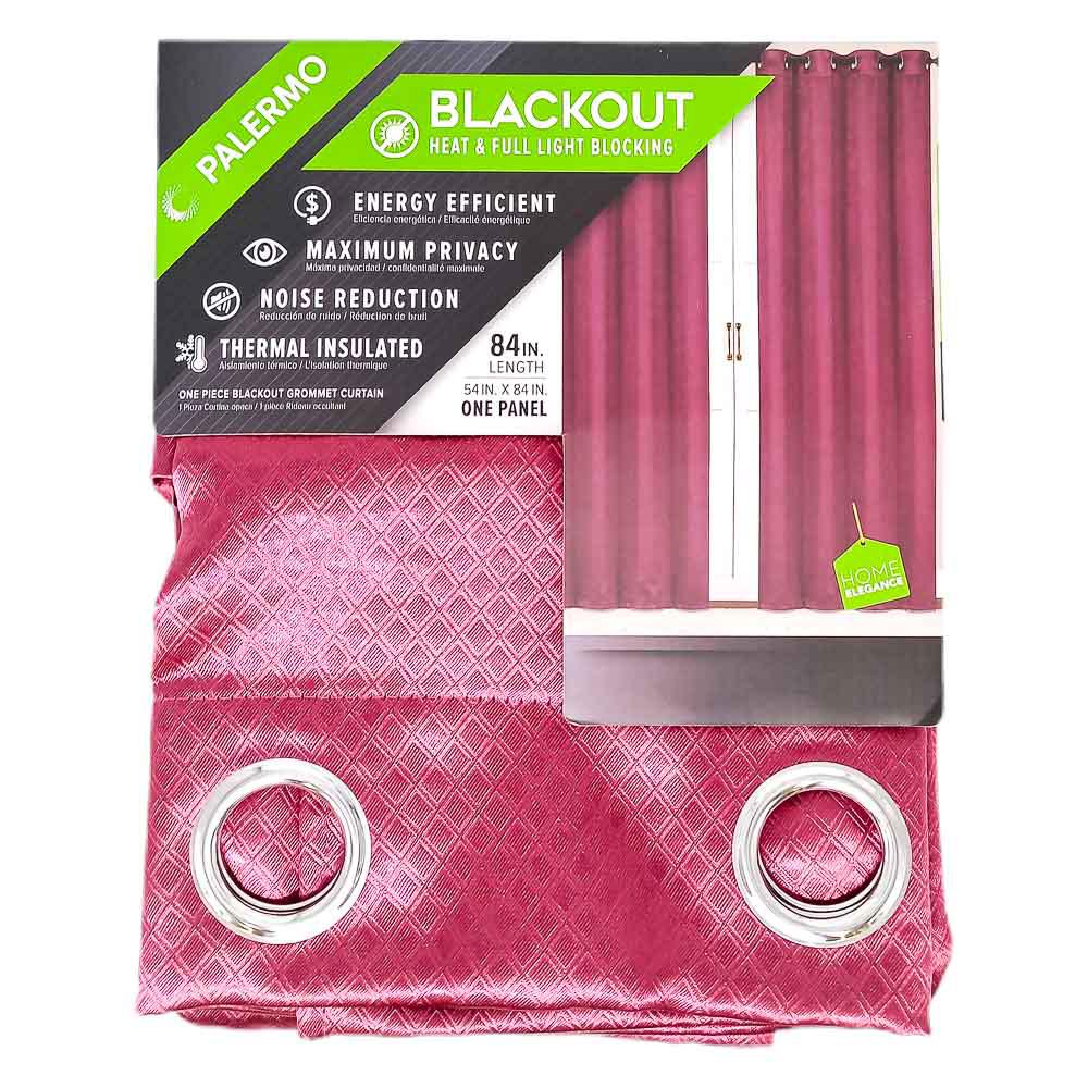 Cortina Palermo Home Elegance Con Aros 54'' x 84'' - Rojo Oscuro