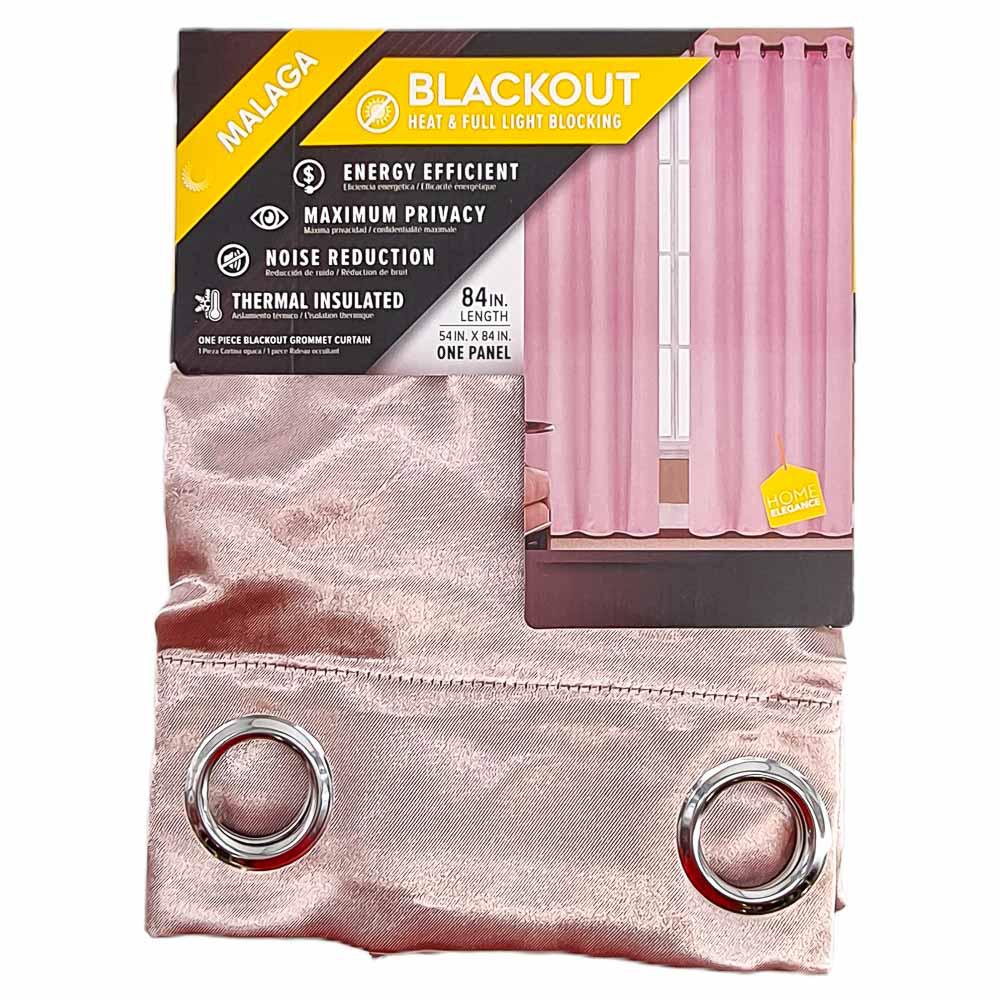 Cortina Malaga Home Elegance Con Aros 54'' x 84'' - Rose Gold