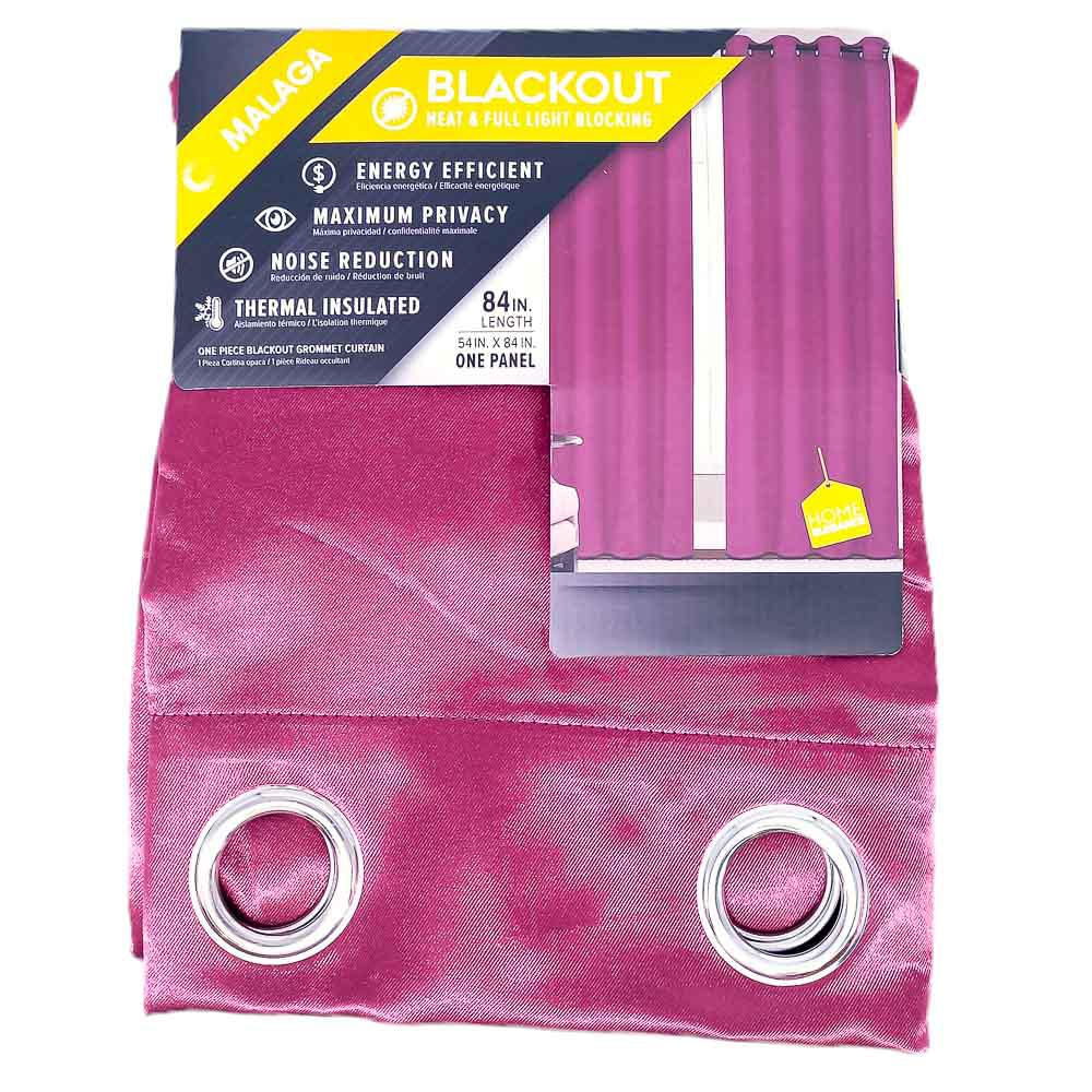 Cortina Malaga Home Elegance Con Aros 54'' x 84'' - Rojo Oscuro