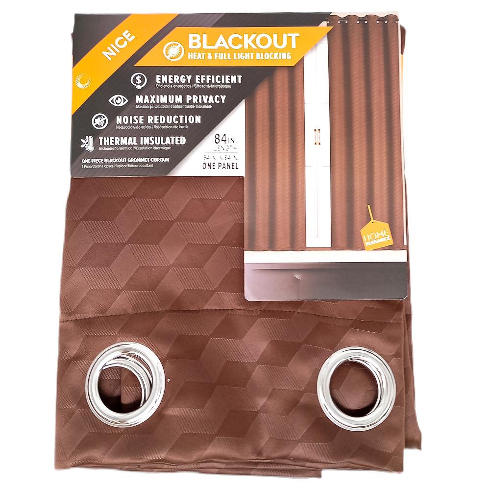 Cortina Nice Home Elegance Con Aros 54'' x 84'' - Chocolate