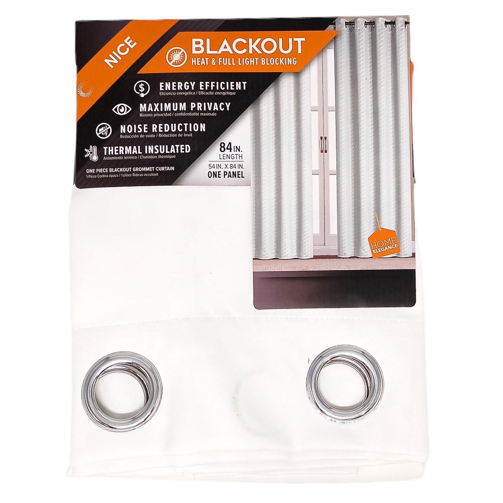 Cortina Nice Home Elegance Con Aros 54'' x 84'' - Blanco