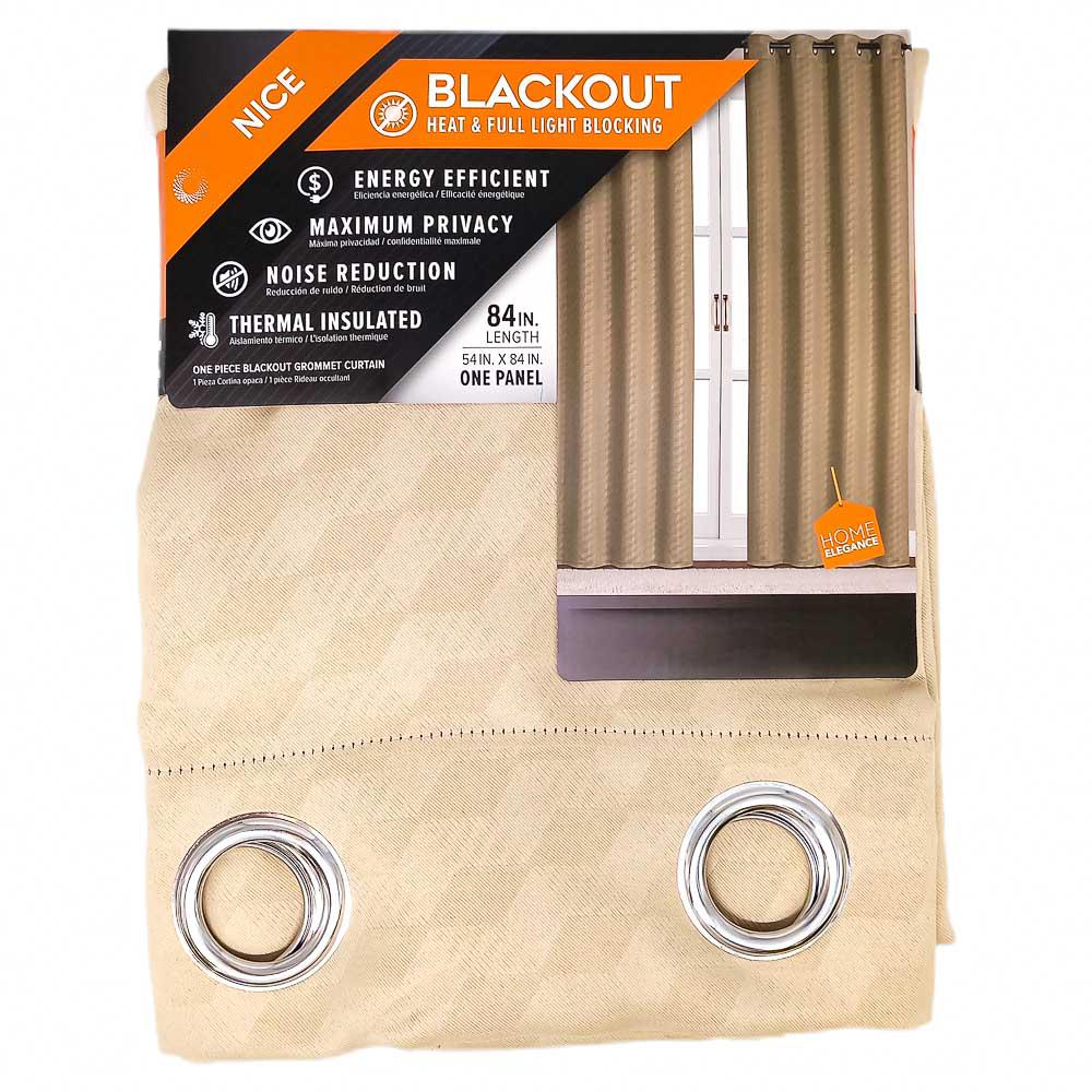 Cortina Nice Home Elegance Con Aros 54'' x 84'' - Trigo