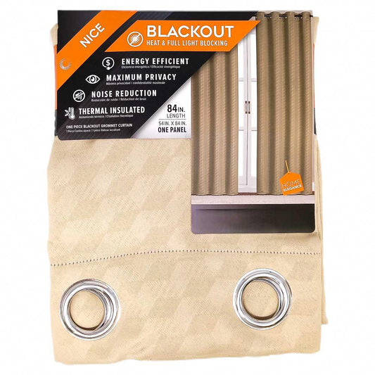 Cortina Nice Home Elegance Con Aros 54'' x 84'' - Trigo