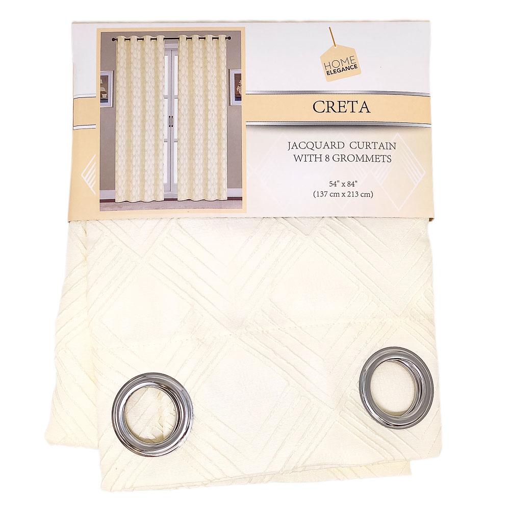 Cortina Home Elegance Creta Con Aros 54'' x 84'' - Trigo