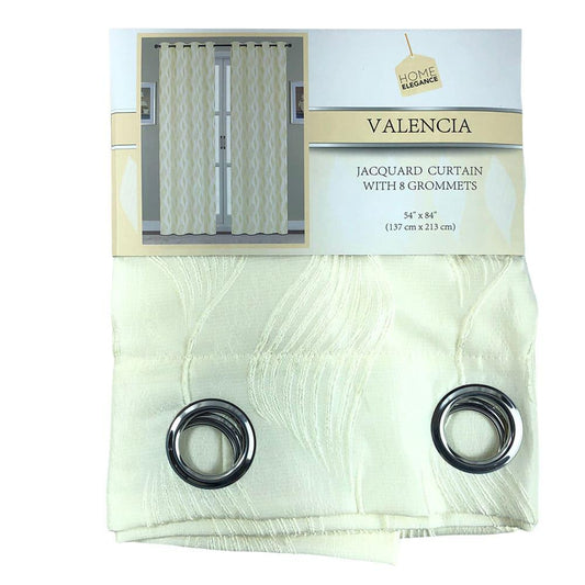 Cortina Home Elegance Valencia Con Aros 54" x 84" - Beige