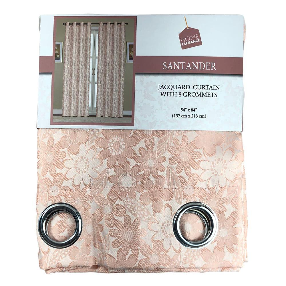 Cortina Home Elegance Santander Con Aros 54" x 84" - Durazno