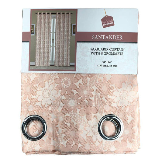 Cortina Home Elegance Santander Con Aros 54" x 84" - Durazno