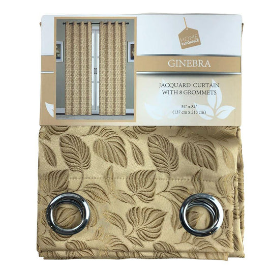 Cortina Home Elegance Ginebra Con Aros 54" x 84" - Dorado