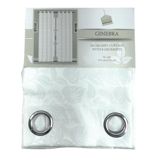Cortina Home Elegance Ginebra Con Aros 54" x 84" - Blanco