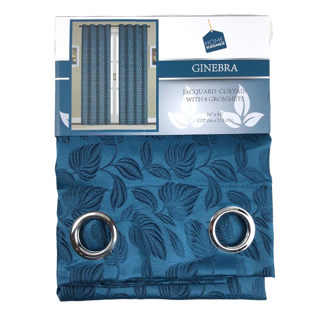 Cortina Home Elegance Ginebra Con Aros 54" x 84" - Azul Marino