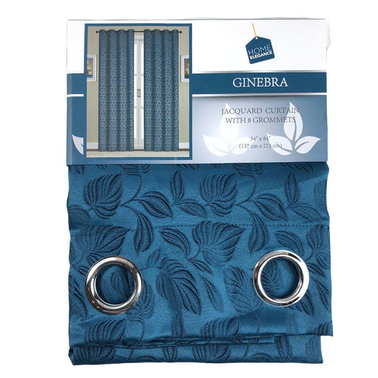 Cortina Home Elegance Ginebra Con Aros 54" x 84" - Azul Marino