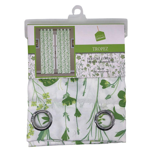 Cortina Home Elegance Tropez Con Aros de 54" x 84" - Lima Oscuro