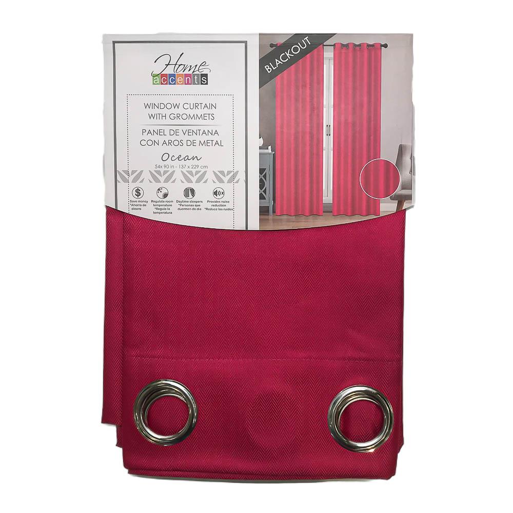 Cortina Home Accents Ocean Blackout Con Aros 54" x 90" - Coral Claro