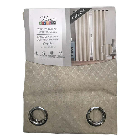 Cortina Home Accents Cassie Blackout Con Aros 54" x 90" - Trigo
