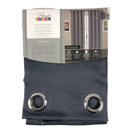 Cortina Home Accents Vivian Blackout 54" x 90" - Gris