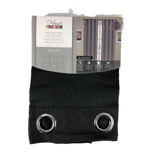 Cortina Home Accents Vivian Blackout 54" x 90" - Negro