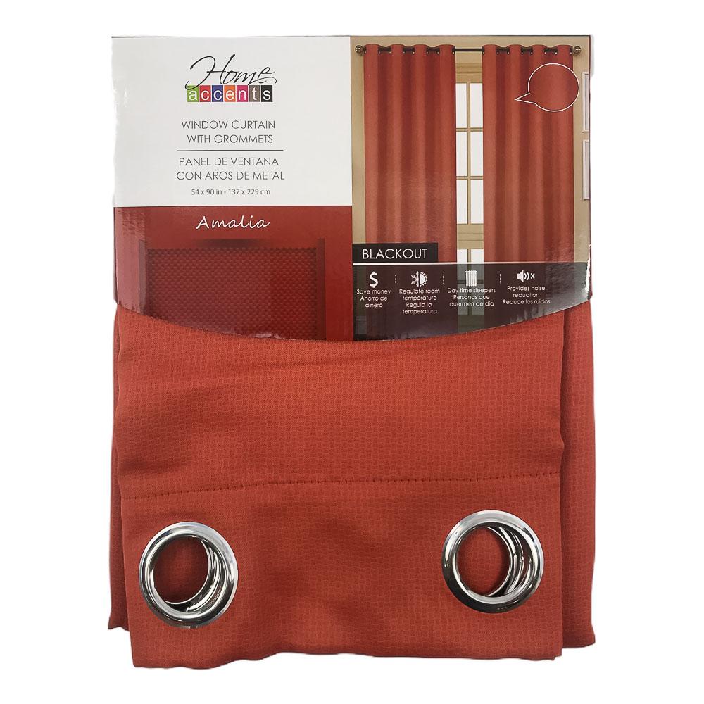 Cortina Home Accents Amalia Blackout 54" x 90" - Marrón