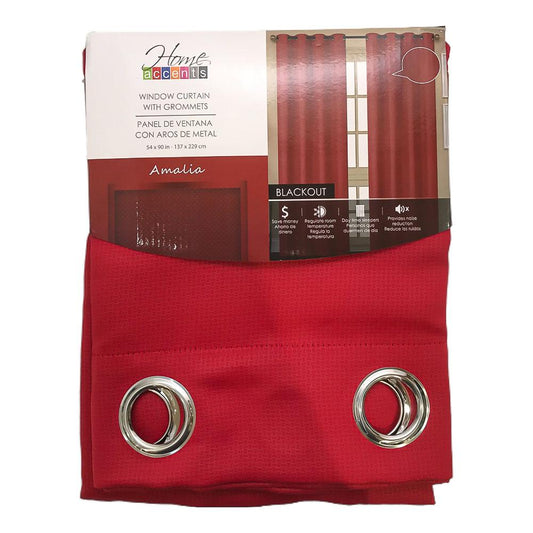 Cortina Home Accents Amalia Blackout 54" x 90" - Rojo
