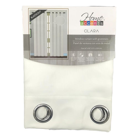 Cortina Home Accents Clara Balckout con Aros 54" x 90" - Blanco