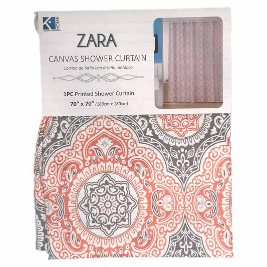 Cortina Kashi Home de Baño Zara Estampado 70" x 70"