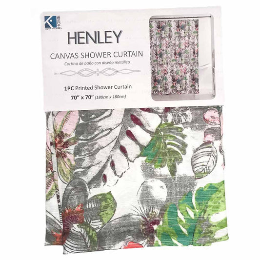 Cortina Kashi Home de Baño Henley Estampado 70" x 70"