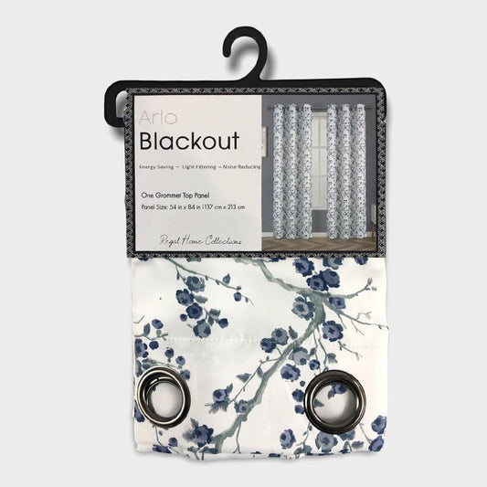 Cortina Regal Home Arlo Blackout Estampado de 54" x 84" - Azul