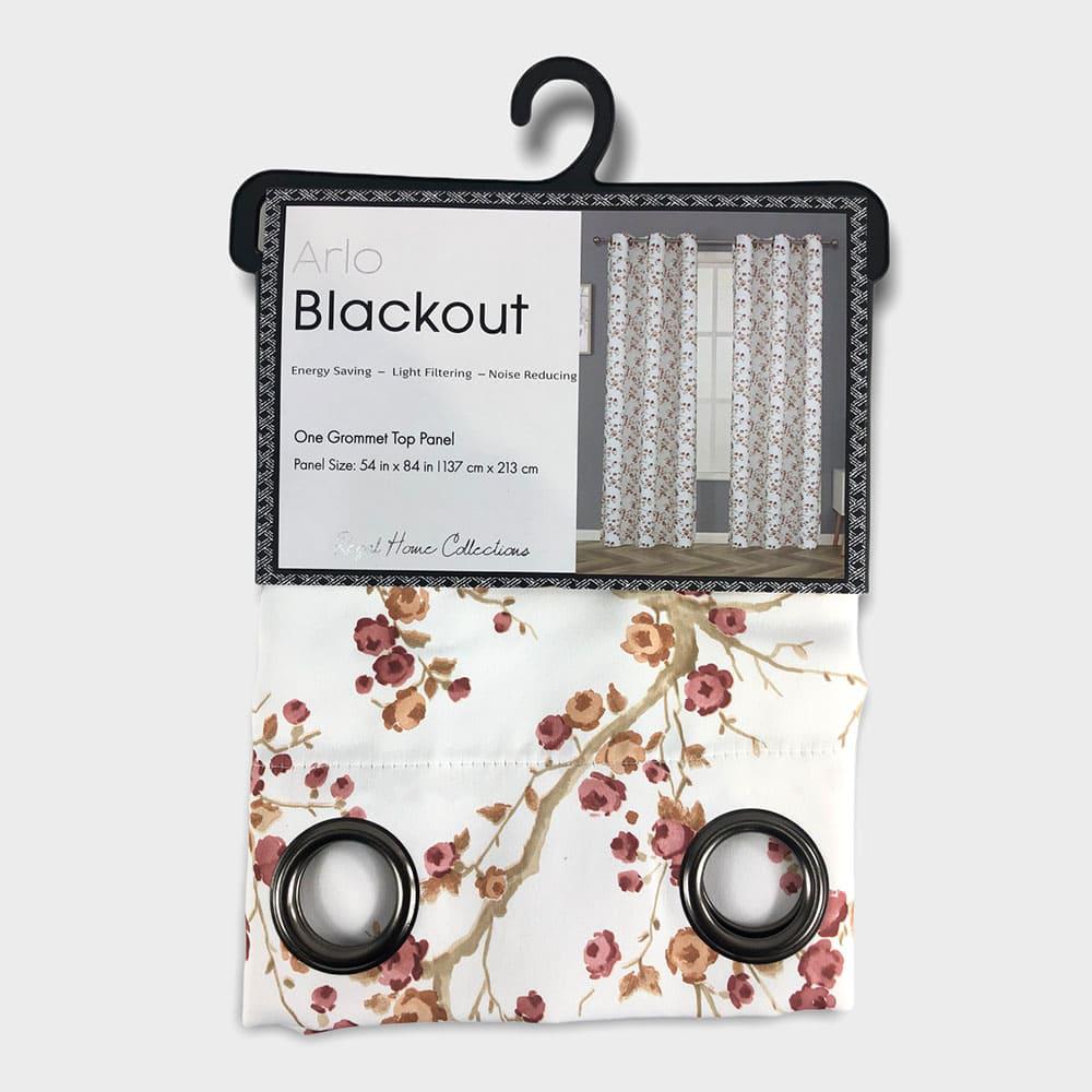 Cortina Regal Home Arlo Blackout Estampado de 54" x 84" - Rojo