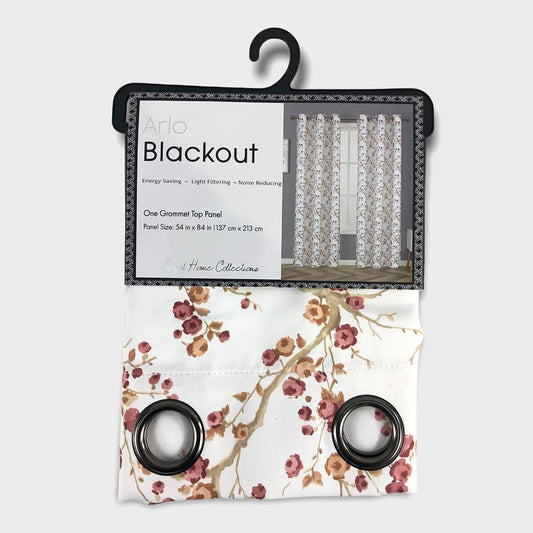 Cortina Regal Home Arlo Blackout Estampado de 54" x 84" - Rojo