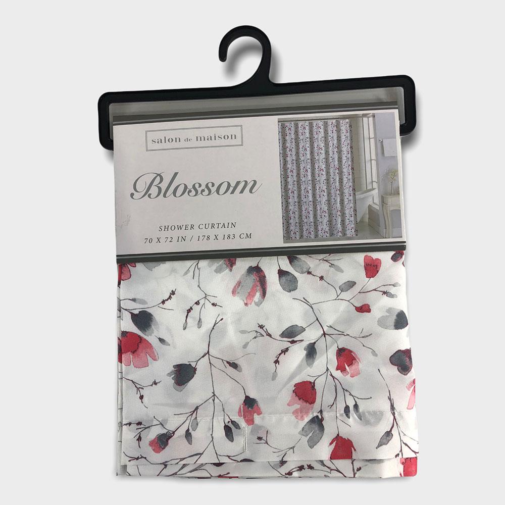 Cortina de Baño Regal Home Blossom de 70'' x 72'' - Rojo