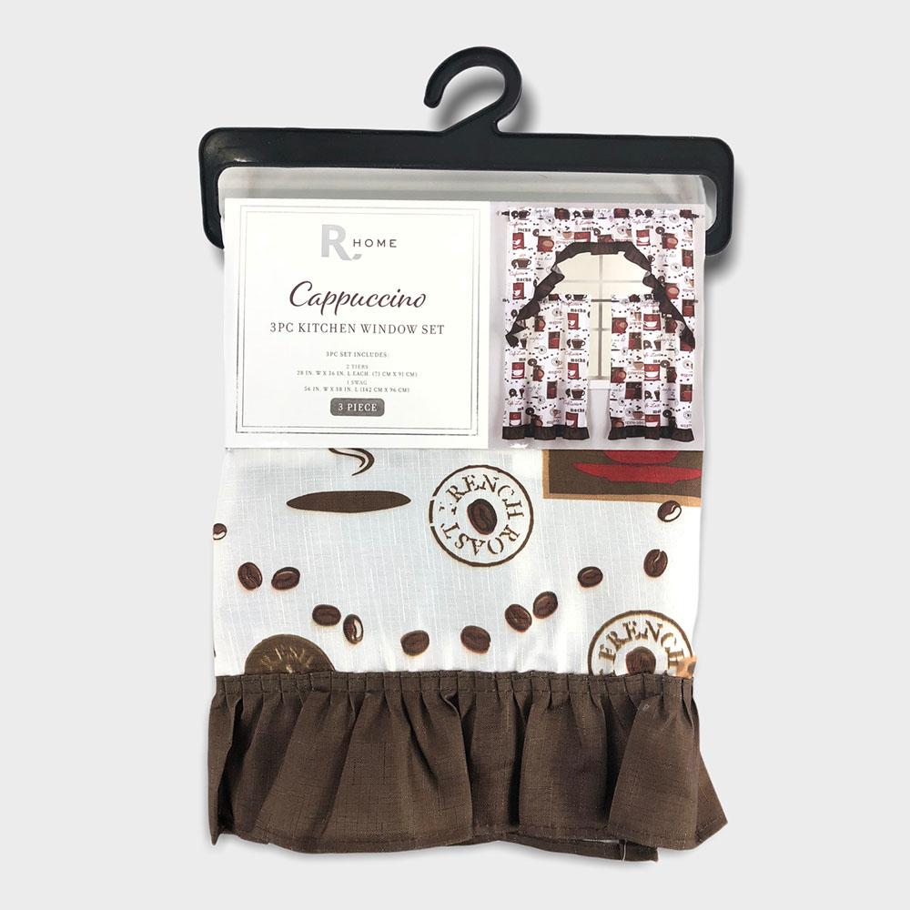 Cortina Para Cocina Regal Home Capuccino de 56'' x 56''