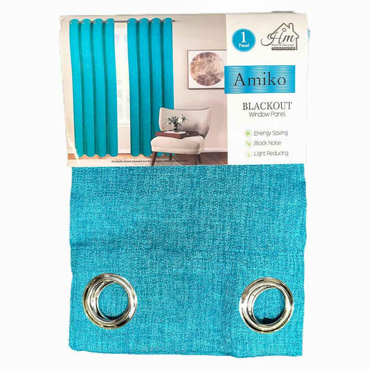 Cortina Home Design Amiko de 54" x 84" - Turquesa