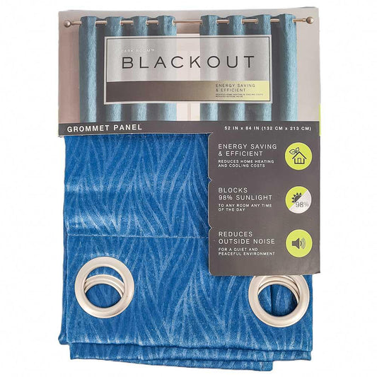 Cortina Victoria Classic Blackout Con Aros 52" x 84" - Aguamarina