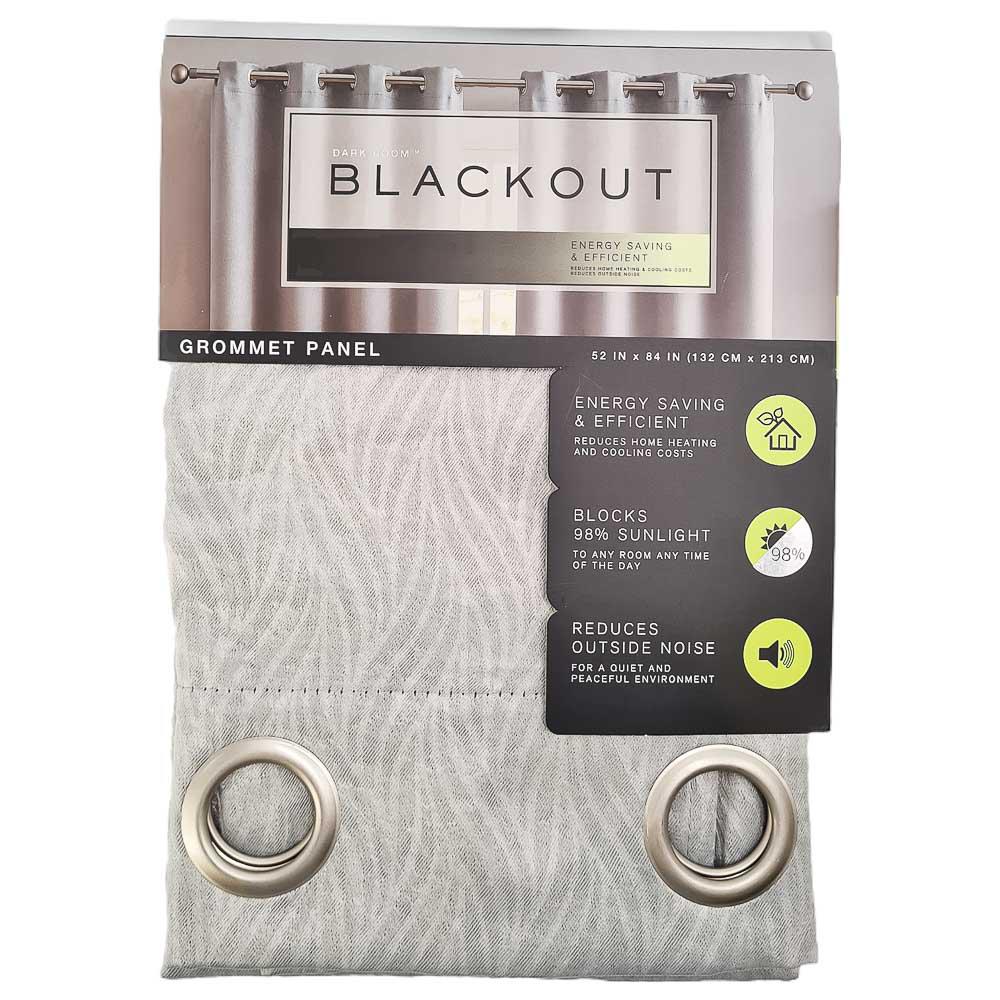 Cortina Victoria Classic Blackout Con Aros 52" x 84" - Gris Claro